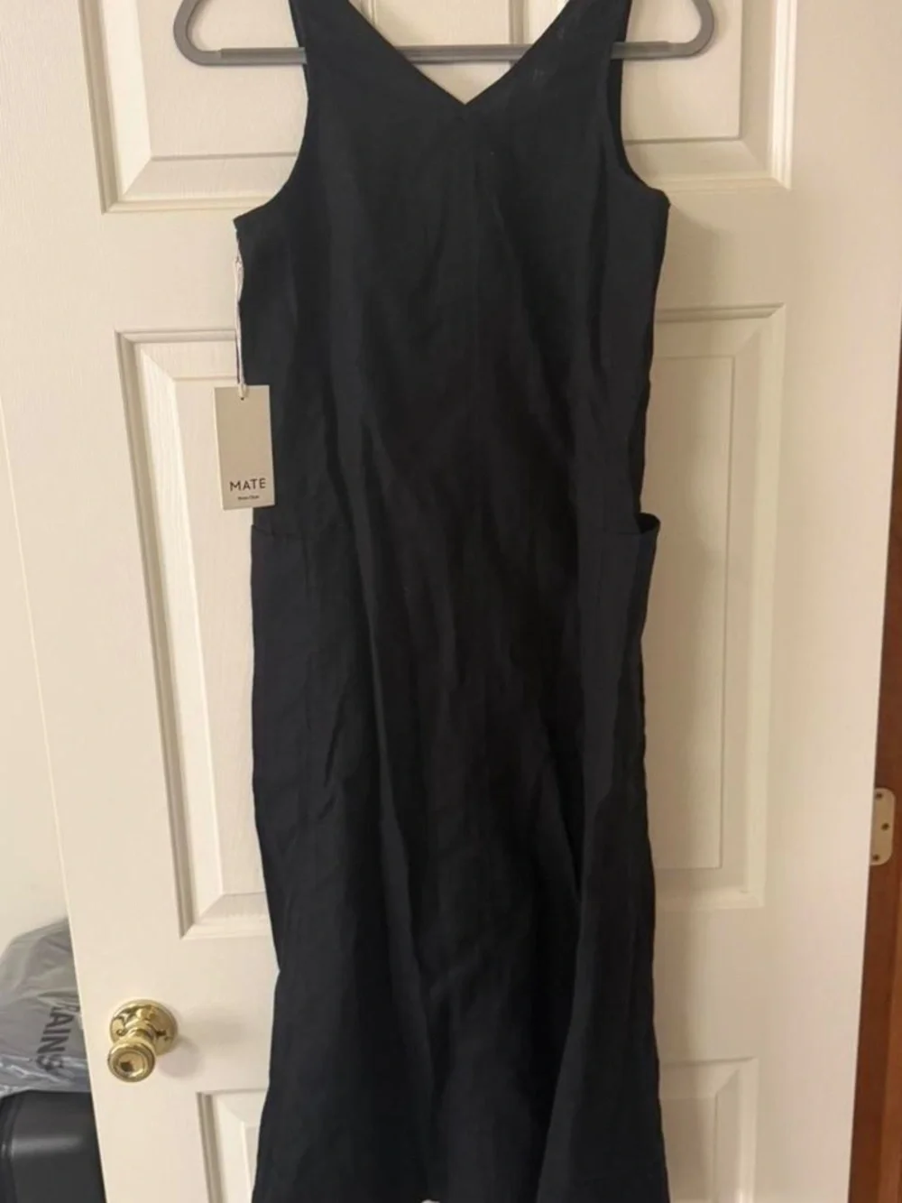 Mate the label organic linen button front dress Small NWT